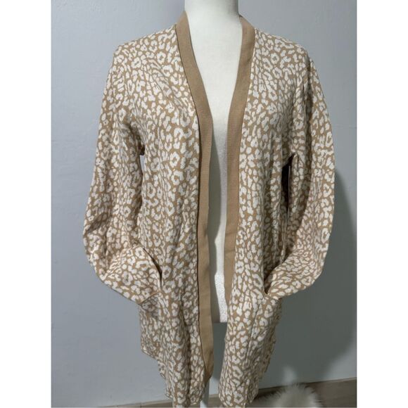 J. Crew factory neutral leaped print open front L - Picture 9 of 9